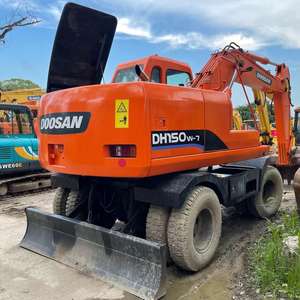 Excavadora Doosan de ruedas, excavadora de segunda mano Doosan DH130W DH150W DX150W DH210W, máquina excavadora de segunda mano en stock para la venta - Product Image 2