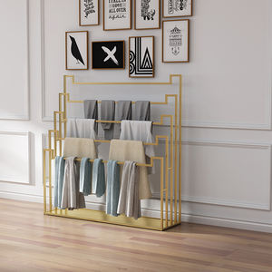 カスタムクロスショップフロアハンギングファブリックディスプレイラック/スカーフディスプレイスタンド/カーテンディスプレイラック - Product Image 6