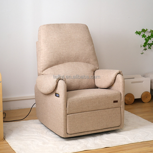 Fauteuil pivotant et inclinable pour chambre d'enfant, fauteuil à bascule confortable pour salon, fauteuil inclinable avec fonction pivotante et bascule. - Product Image 6