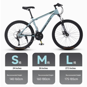 Wholesale 26inch Mountain Bikes Spring <strong>Fork</strong> Aluminum Alloy Rims Carbon Dual Disc Brakes 21 Speed High Carbon Steel Frame - Product Image 4