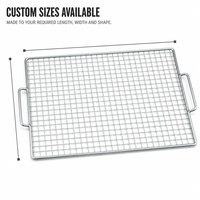 Grille de barbecue en fil de fer galvanisé, maille métallique, taille personnalisable, facile à utiliser et à nettoyer pour la cuisson au charbon de bois en extérieur