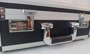 Küçük alüminyum kasa siyah sert taşıma alüminyum kilitleme çantası