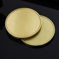 Pièce de monnaie vierge en laiton massif pour gravure laser fibre, personnalisable avec logo, couleurs Or, Argent, Cuivre, Bronze, 30mm, 40mm, 50mm, vente en gros