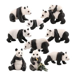 Juego de Figuras de Animales Salvajes, Modelo de <span class=keywords><strong>Panda</strong></span> Gigante en Peligro de Extinción, Juego de 7 Piezas, Figuras de Acción Educativas para Niños - Product Image 1