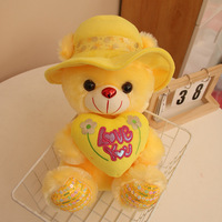 Jouets en peluche ours en peluche personnalisés avec capuchon, oreiller en forme de cœur personnalisé, ours en peluche, porte-clés, figurines, cadeaux en gros
