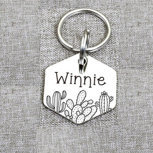 Campione gratuito personalizzato Pet Tag doppio lato inciso Custer Hexagon Dog Gift Tag Country Tag Cuty - Product Image 3