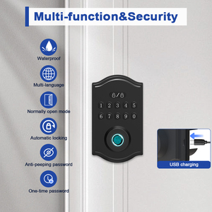 Camakt thông minh an ninh Khóa cửa vân tay + RFID + app + mật khẩu + Key 5 trong 1 mở khóa IP54 không thấm nước CE/FCC khóa thông minh - Product Image 2