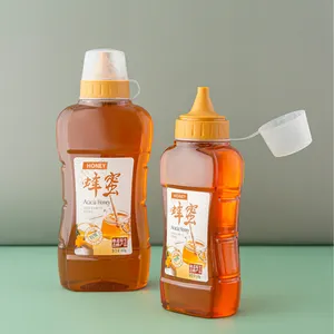 16oz Squeeze мед бутылки банку многоразовая пластиковая масло банки с крышкой для салата контейнеры для домашней кухни приправ диспенсер