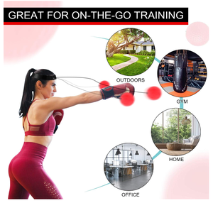 Boxing Dummy Reflex <strong>Ball</strong> <strong>Head</strong>-mounted PU Material 360-degree Elastic Connection Universal Improves Hand-eye Coordination Rhythm - Product Image 5
