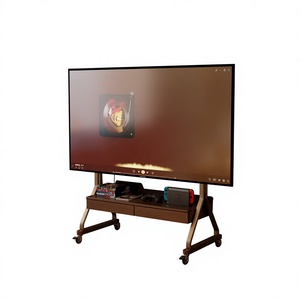 Soporte de <span class=keywords><strong>TV</strong></span> Multifuncional Móvil de Madera Maciza de Estilo Nórdico Moderno con Estantes para Sala de Estar y Dormitorio - Product Image 1