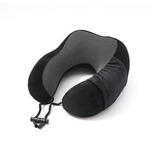 Bantal Leher Memory Foam Bentuk U Custom, Bantal Pijat Portabel untuk Perjalanan Luar Ruangan dengan Cetakan Kartun untuk Tidur & Relaksasi - Product Image 3