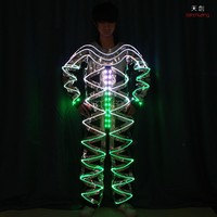 Combinaison de danse LED, vêtements futuristes lumineux pour concert, rave, festival, club, DJ, carnaval, fête à thème, spectacle