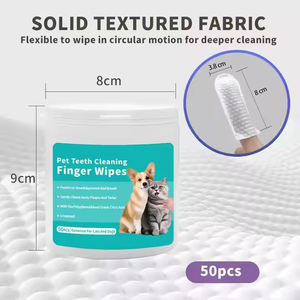 Lingettes nettoyantes pour dents d'animaux de compagnie pour chiens et chats éliminent la mauvaise haleine en éliminant la plaque dentaire et l'accumulation de tartre sans rinçage du <span class=keywords><strong>doigt</strong></span> du chien - Product Image 5
