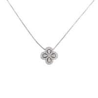 Collier de trèfle à quatre feuilles avec diamants cultivés en laboratoire DK avec collier croix en or 18 carats cadeau de fête offre d'usine directe