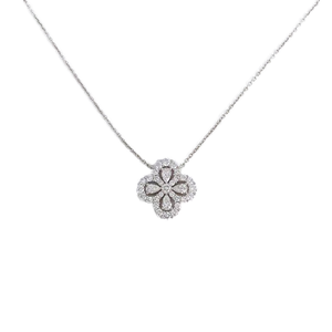 Collier de trèfle à quatre feuilles avec diamants cultivés en laboratoire DK avec collier croix en or 18 carats cadeau de fête offre d'usine directe - Product Image 1