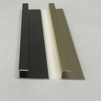 Protection d'angle de luxe en forme de L, carrée, fine et plate, finition or mat, pour feuilles de PVC, marbre et garnitures de bord en aluminium