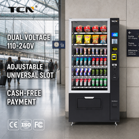 Máquina Expendedora Automática de Bebidas y Aperitivos TCN Comercial, 48 Compartimentos, Temperatura Ajustable para Artículos al por Menor, Exportación a Europa