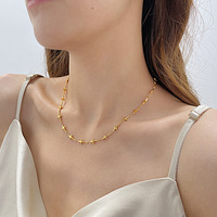 Collier croix en acier inoxydable plaqué or personnalisé pour femmes bijoux de mode tendance avec chaînes chics plaquées rhodium