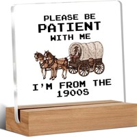 Plaques en acrylique de style américain amusantes avec impression semi-artisanale pour cadeaux de bureau, collègues, patrons, bureaux d'accueil
