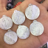 Pendentif en perle naturelle, pour la mère de la perle, de blanches, jésus, croix, Christ, taille 8mm