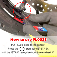 Herramienta de reinicio de activación WOYO PL002 TPMS (sistema de control de presión de neumáticos) para motocicleta BMW R1200 R1250