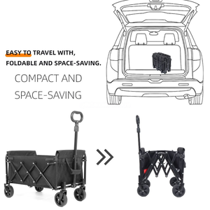 Venta Directa de Fábrica OEM Plataforma Plegable Todoterreno de Acero con Cuatro Ruedas Desmontables, Gran Capacidad y Alta Resistencia - Product Image 3