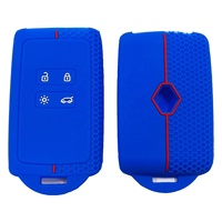 Étui de clé de voiture en silicone pour télécommande de voiture, étui de clé de voiture texturé créatif pour Renault 2022 4 boutons, clé intelligente sans clé