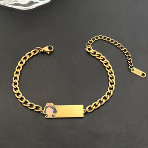 Nouveau bracelet pour enfants en or 18 carats, motif floral, plusieurs motifs, sans décoloration, vente chaude - Product Image 5