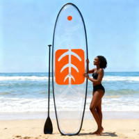 Planche de SUP transparente Crystal Clear pour le tourisme, en polycarbonate haute transparence pour les sports nautiques