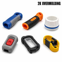 Pièces en plastique moulées par injection sur mesure P&M 2K, moulage à deux composants OEM, poignée souple, boîtier de commutateur, composants TPE/TPU ABS