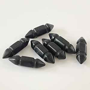 Amethyst Obsidian White <b>Jade</b> Hexagonal Pointed Wire Wrapped Gemstone Quartz Pendant with Tree Life Wire Wrapped Pendant - Product Image 1