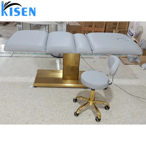 Table de massage électrique multifonctionnelle à 3 moteurs, fauteuil facial électrique en acier inoxydable plaqué or – Offre Spéciale - Product Image 2