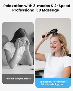 Electric Head <b>Massager</b> Handheld Massage Comb with Kneading Massage and Red LED Light - Product Image 6