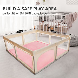 OEM ODM Tapis moderne et sûr pour les tout-petits Tapis de sol en mousse épaisse rose velours corail Tapis de parc Tatami en mousse à mémoire de forme - Product Image 5