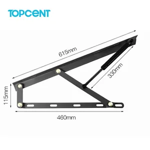 TOPCENT Bed Lift Frame Gas Spring Hydraulic Gas Lifting Bed Mechanism For Bed