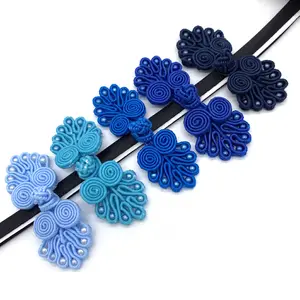 Seven Beads Plate Buttons Wedding Invitations Decoration Seven Leaf Buttons Democratic Style Tang Dress
