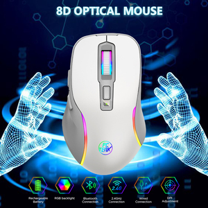 Chơi Game chuột không dây có thể sạc lại 2.4GHz 4800dpi USB Chuột 6D quang dẫn ánh sáng cho gamer PC máy tính máy tính xách tay chơi game PL - Product Image 3