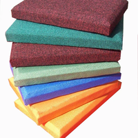 Panneau acoustique en polyester insonorisant pour décoration murale Panneau acoustique enveloppé de tissu en feutre PET pour studio de bureau