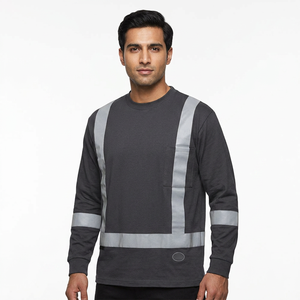 Camiseta de Seguridad Reflectante de Alta Visibilidad, Transpirable, Personalizada, de Poliéster/Algodón, Unisex, para Trabajo de Construcción, Resistente al Calor, de Clush Industries - Product Image 1