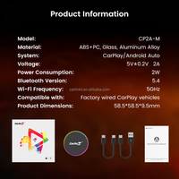 Adaptateur sans fil haute vitesse tout-en-un CarPlay Android Auto CP2AM Carlinkit Fournisseur de CarPlay Mirrorlink Airplay Appareil intelligent