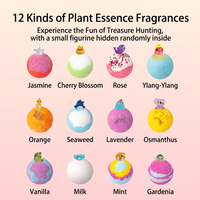 Bombes de bain transfrontalières amusantes sur le thème de l'océan et de la terre, en forme de cœur/donut/étoile, boules de bain moussantes nettoyantes en profondeur, sels de bain effervescents