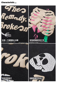 Wholesale High Quality <b>Polyester</b> Cotton Men's Pullover Hoodie Plus Size Custom Logo 3D Puff Print Digital Hoodies for Men - Product Image 6
