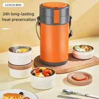 Pot de conservation de la chaleur Offre Spéciale avec stockage de vaisselle Pique-nique Récipient de nourriture Boîte à bento thermique en acier inoxydable