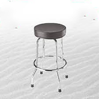 Tabouret de bar pivotant à 360 degrés avec logo et couleur personnalisés, siège rotatif et anneau simple chromé, tabouret de magasin