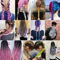 Échantillon de tresses synthétiques en gros pour tresses africaines, Expression Jumbo Hair Braid