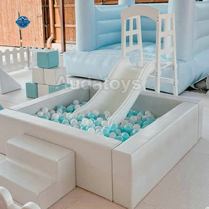 Aire de jeux intérieure pour tout-petits, structure en bois, piscine à balles, <span class=keywords><strong>toboggan</strong></span> <span class=keywords><strong>avec</strong></span> arche, éducatif, résidentiel, 2-5 ans - Product Image 2