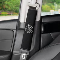 Coussin de ceinture de sécurité en soie glacée, motif Statue de la Liberté brodé, durable, ajustement universel, pour BMW Toyota Honda