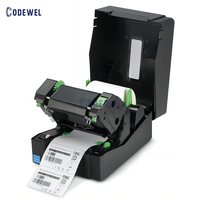 Printer Barcode Thermal Transfer Desktop TE244 203 DPI dengan Konektivitas USB Printer Label Kode Batang untuk TSC