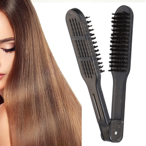 Straightening Hair <b>Brush</b> Hair Straightener Professional V - Shaped Comb Clip Comb Hair Cutting Tools - Product Image 1