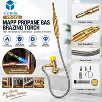 Chalumeau de soudage manuel YIZHENG YZ-073 en laiton massif pour gaz MAPP et propane, idéal pour le brasage, la soudure, la plomberie et le CVC
